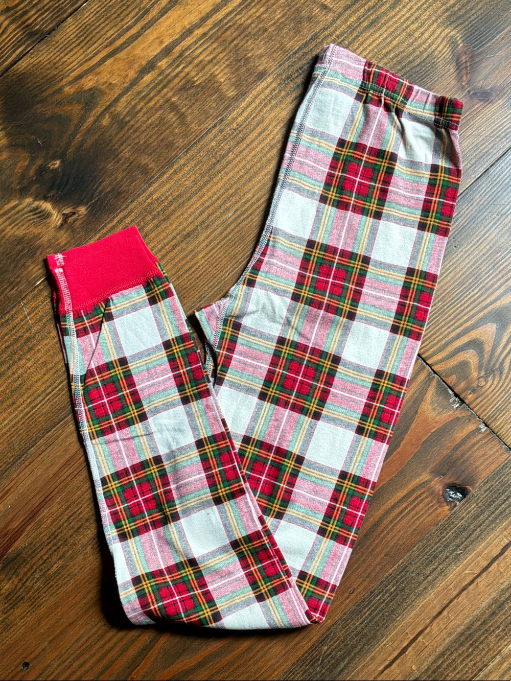 Hanna Andersson Red and White Plaid Kids Pajama Bottoms